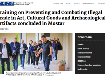 OSCE.ORG: Training on Preventing and Combating Illegal Trade in Art, Cultural Goods and Archaeological Artifacts concluded in Mostar